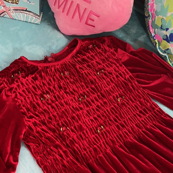 Children’s Place stretchy red velvet dress